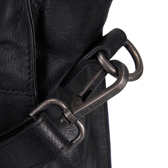 Деловая сумка Dr.Koffer из натуральной кожи черная