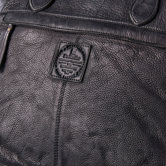 Деловая сумка Dr.Koffer из натуральной кожи черная