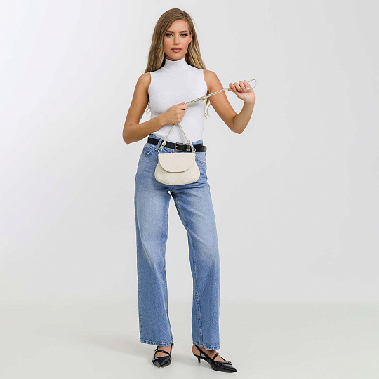 Женская сумка Dr. Koffer из натуральной кожи белая