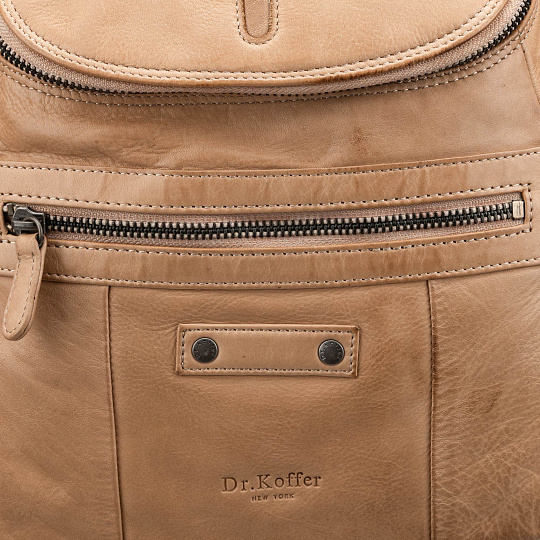 Рюкзак Dr.Koffer из натуральной кожи белый
