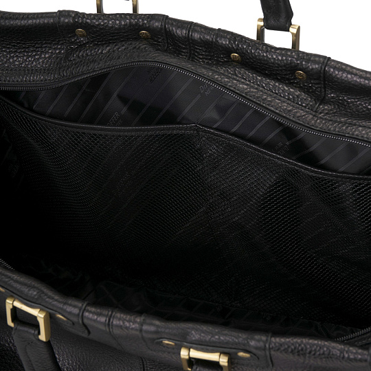 Сумка дорожная Dr.Koffer из натуральной кожи черная