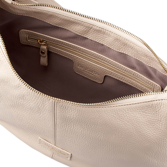 Женская сумка  Dr. Koffer из натуральной кожи бежевая