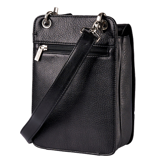 Сумка через плечо Dr.Koffer из натуральной кожи черная