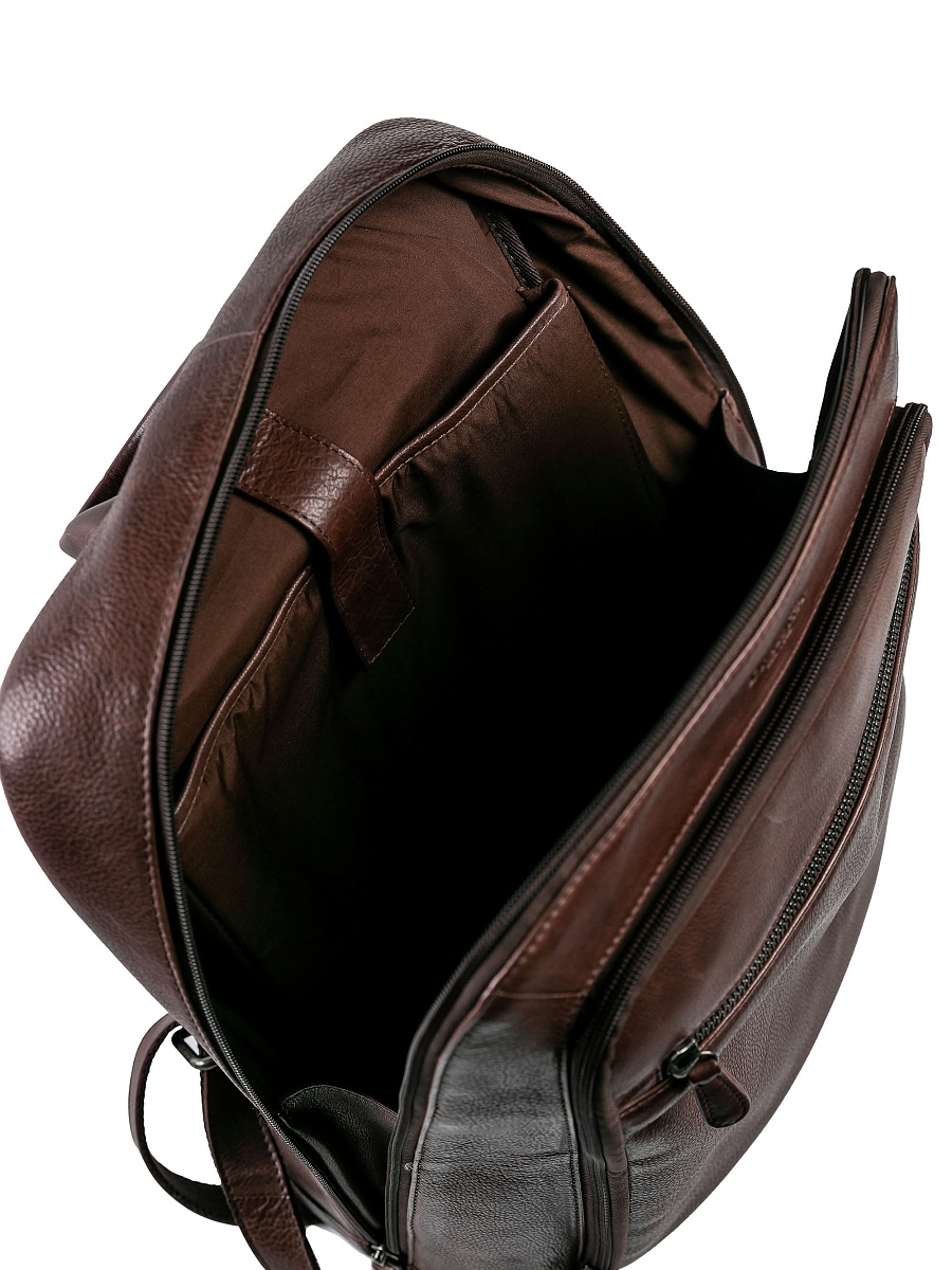 Рюкзак Dr.Koffer из натуральной кожи темно-коричневый