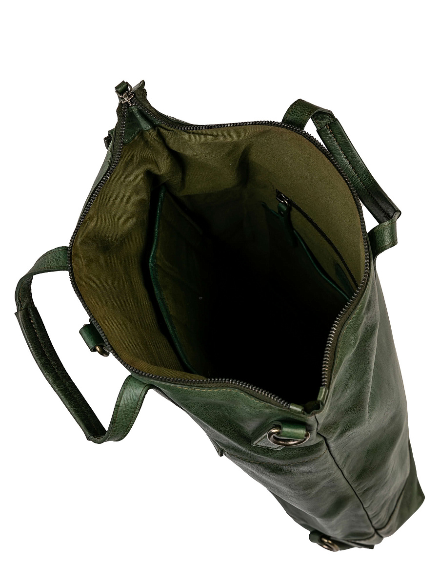 Рюкзак Dr.Koffer из натуральной кожи зеленый