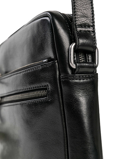 Сумка через плечо Dr.Koffer из натуральной кожи черная