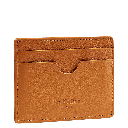 Кредитница Dr.Koffer из натуральной кожи желтая