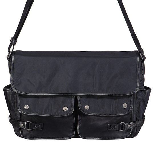 Сумка через плечо Dr.Koffer из нейлона и натуральной кожи
