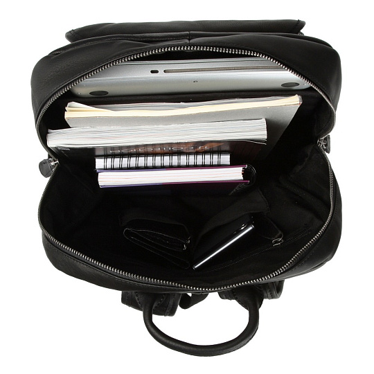 Рюкзак Dr.Koffer из натуральной кожи черный