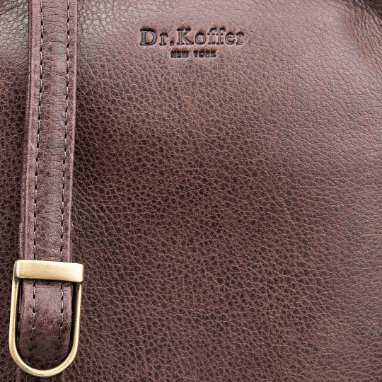 Сумка через плечо Dr.Koffer из натуральной кожи коричневая