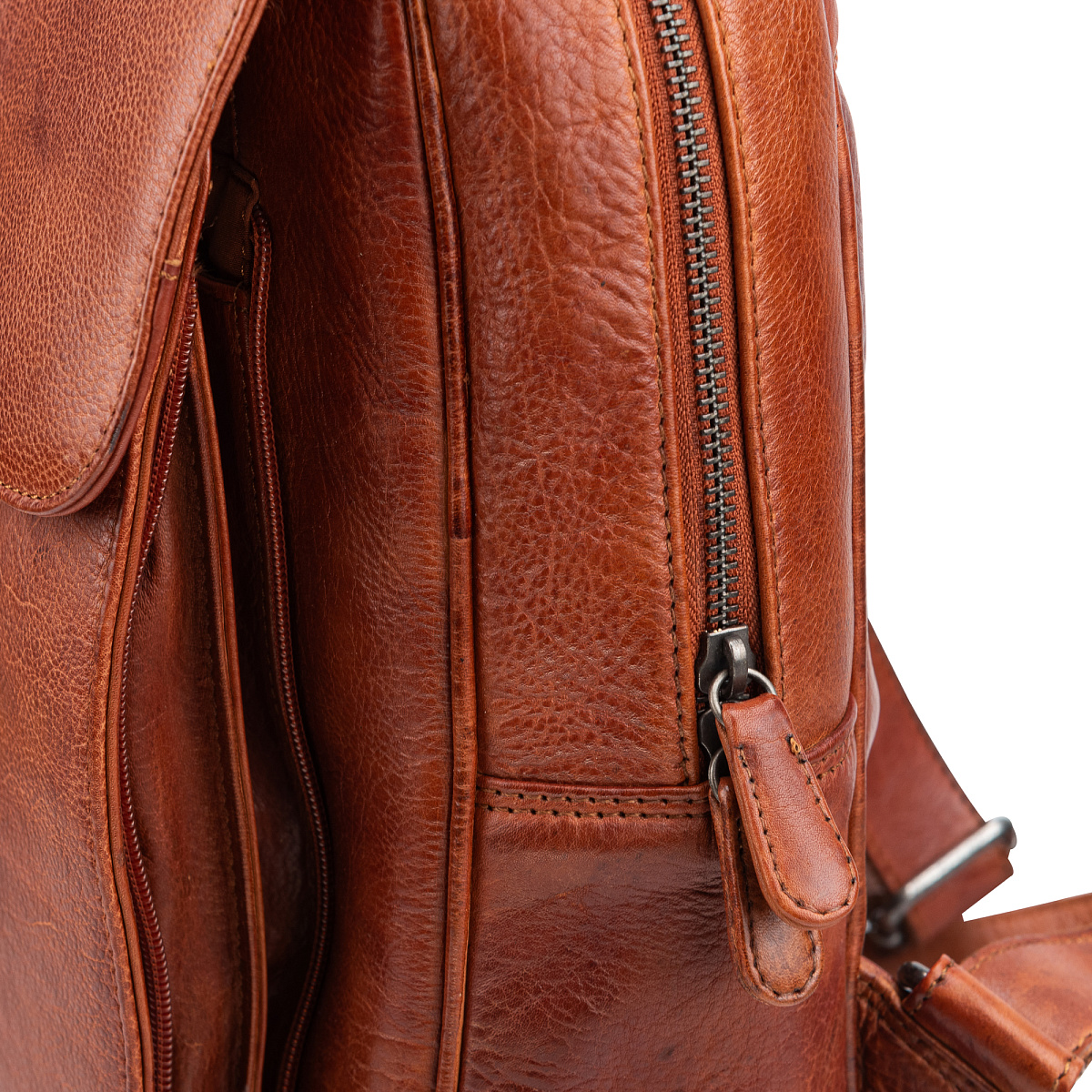 Рюкзак Dr.Koffer из натуральной кожи светло-коричневый