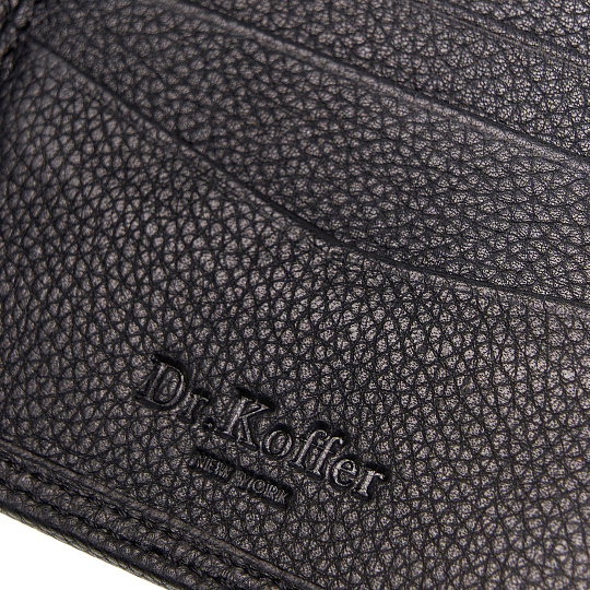 Портмоне Dr.Koffer из натуральной кожи черное