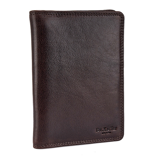 Портмоне Dr.Koffer из натуральной кожи коричневое