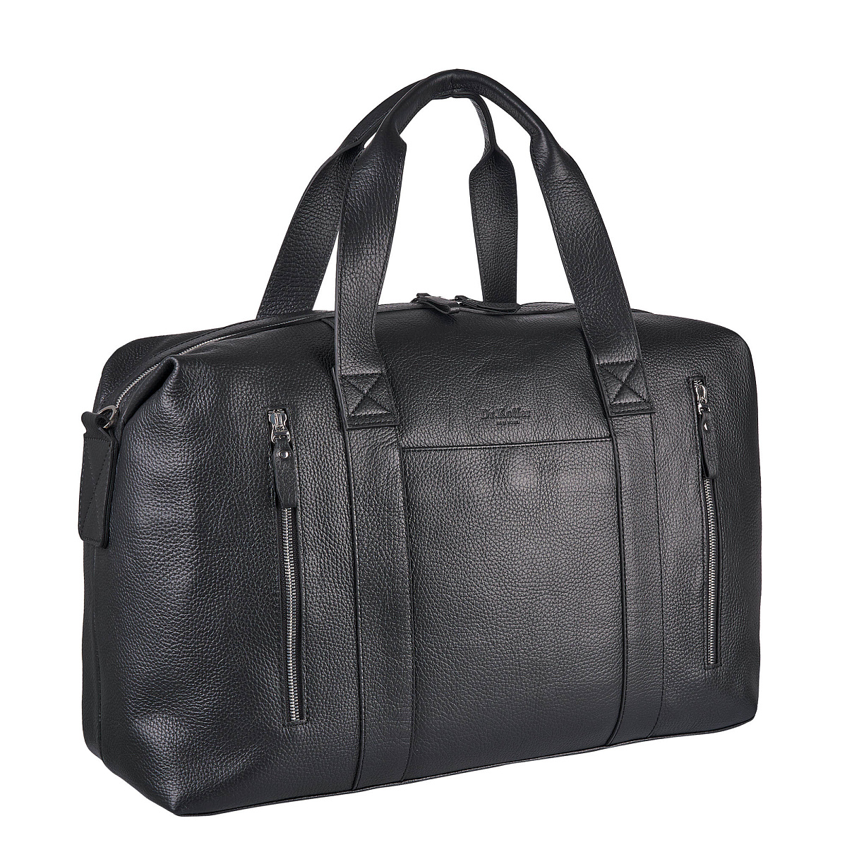 Сумка дорожная Dr.Koffer  из натуральной кожи черная