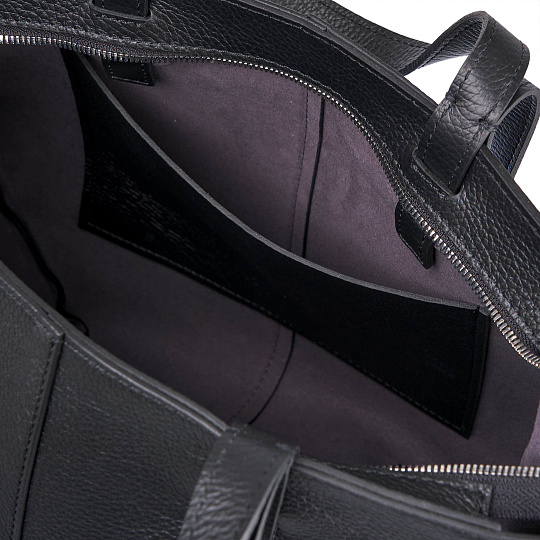 Женская сумка Dr. Koffer из натуральной кожи черная