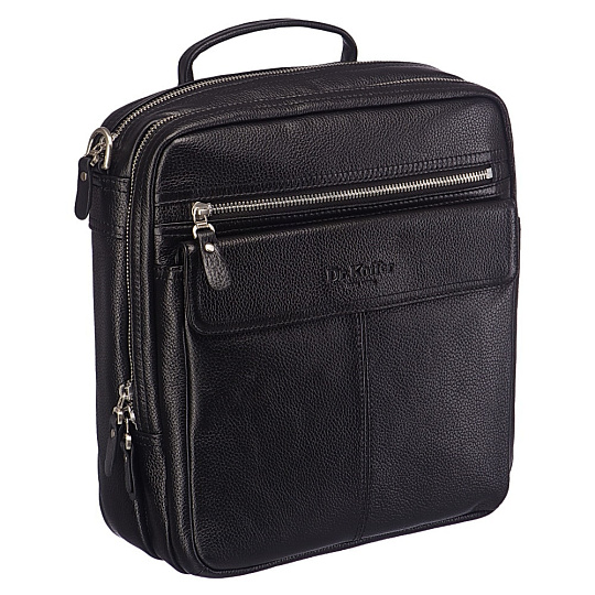 Сумка через плечо Dr.Koffer из натуральной кожи черная