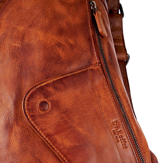 Рюкзак Dr.Koffer из натуральной кожи светло-коричневый