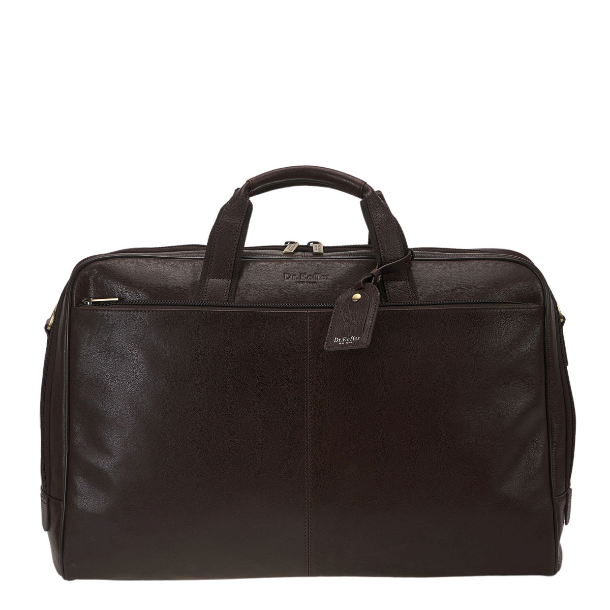 Сумка дорожная Dr.Koffer из натуральной кожи коричневая