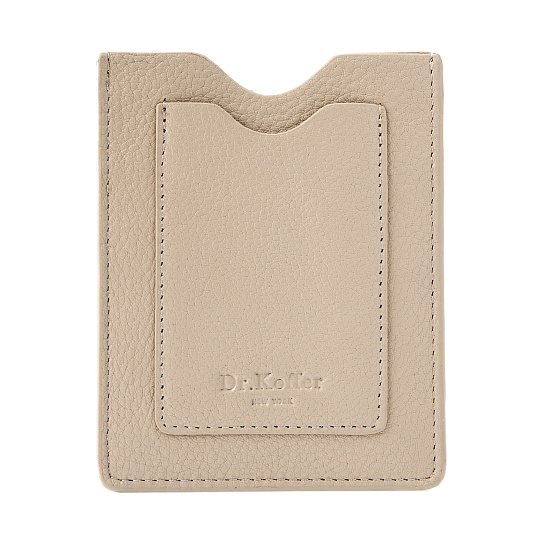 Кредитница Dr.Koffer из натуральной кожи бежевая