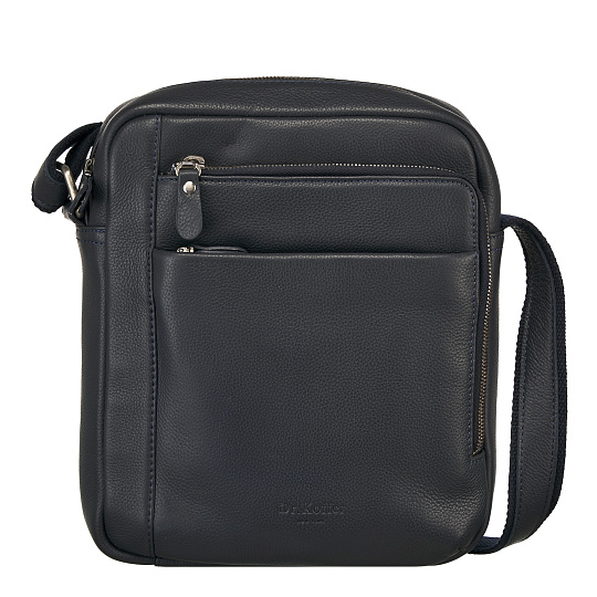 Сумка через плечо Dr.Koffer из натуральной кожи синяя