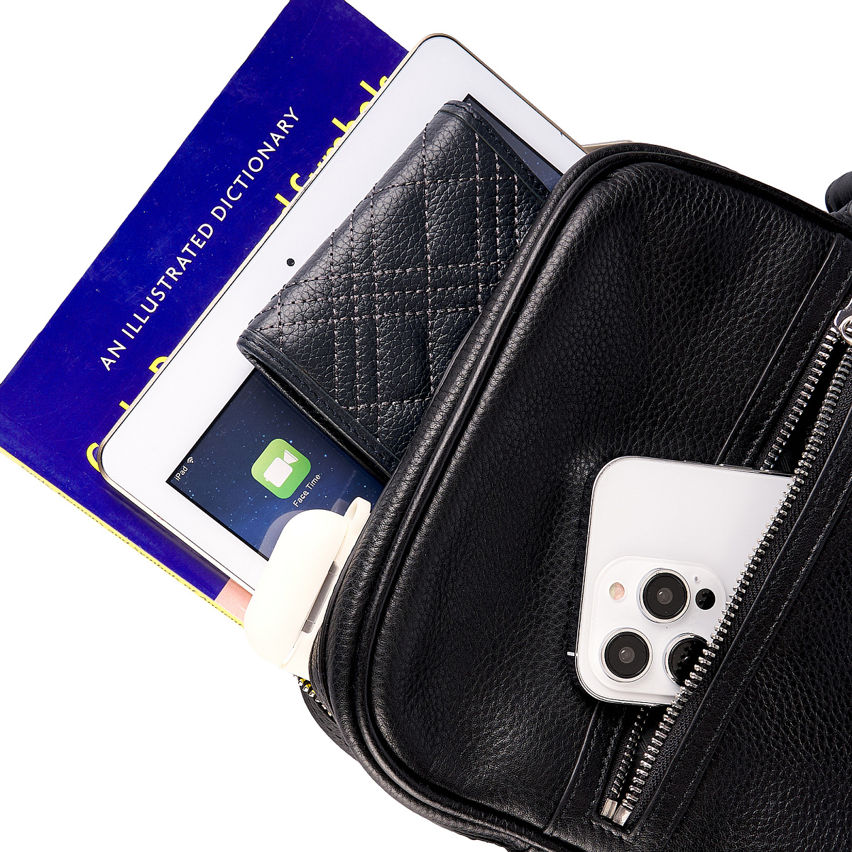 Сумка через плечо Dr.Koffer из натуральной кожи черная