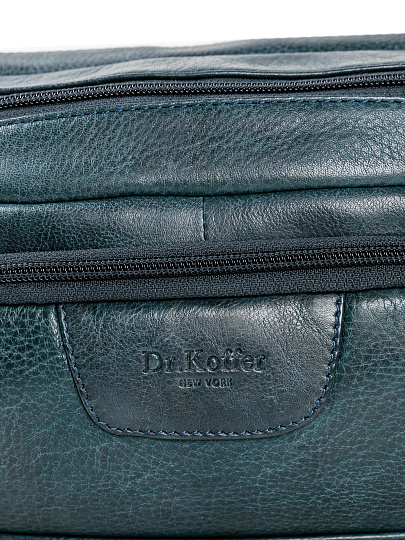 Сумка на пояс Dr. Koffer из натуральной кожи синяя