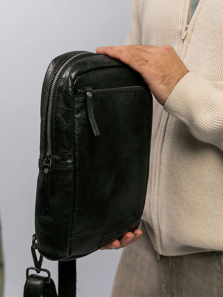 Рюкзак Dr.Koffer из натуральной кожи черный