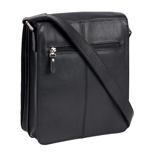 Сумка через плечо Dr.Koffer из натуральной кожи черная