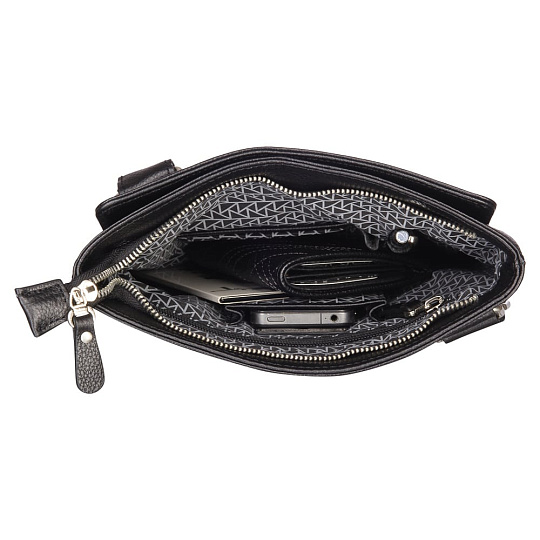 Сумка через плечо Dr.Koffer из натуральной кожи черная