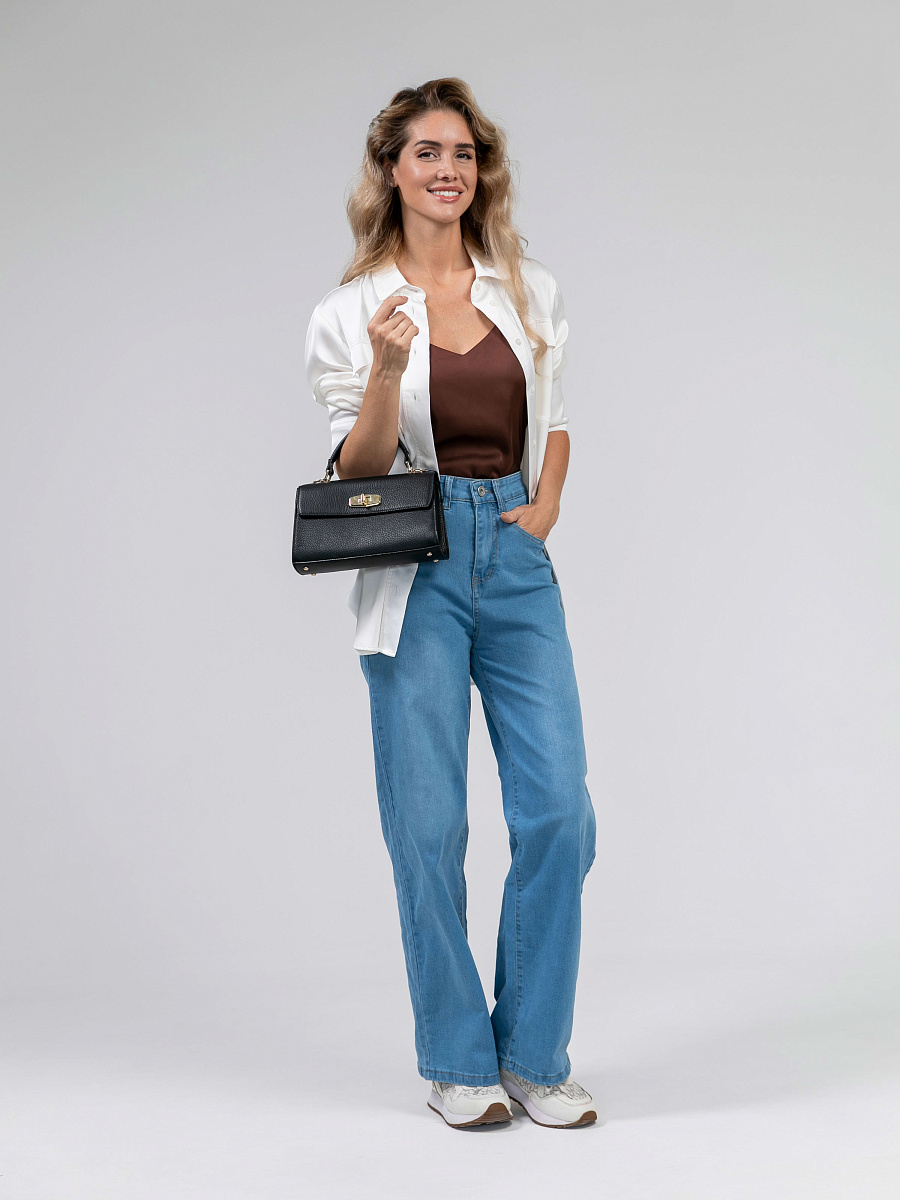 Женская сумка Dr.Koffer из натуральной кожи черная