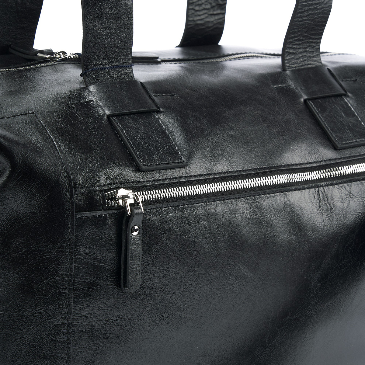 Сумка дорожная Dr. Koffer из натуральной кожи черная