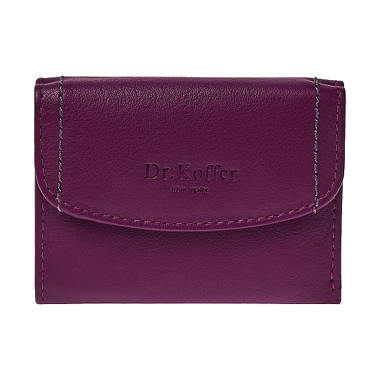 Портмоне Dr.Koffer из натуральной кожи фиолетовое