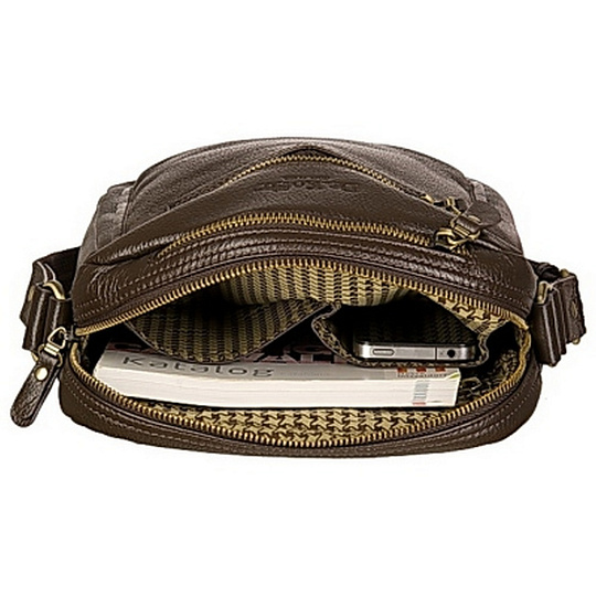 Сумка через плечо Dr.Koffer из натуральной кожи коричневая