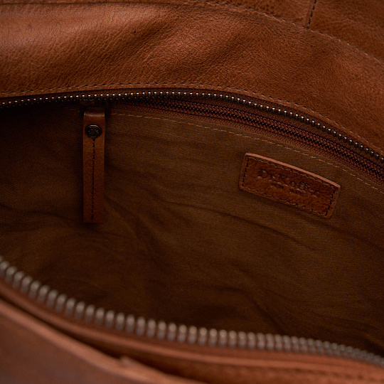 Деловая сумка Dr.Koffer из натуральной кожи коричневая