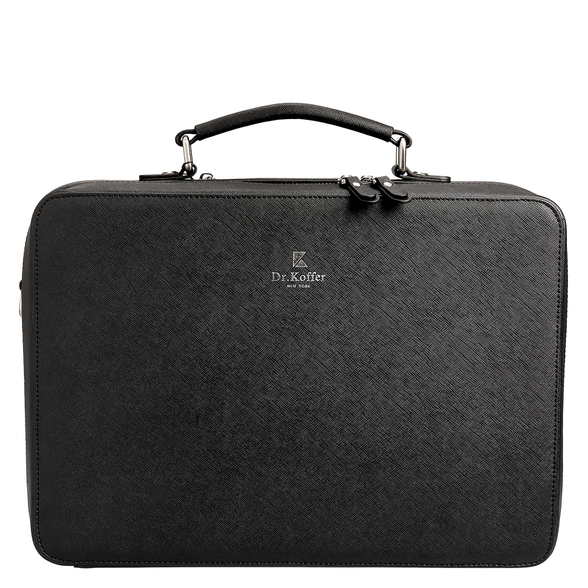 Деловая сумка Dr.Koffer из натуральной кожи черная