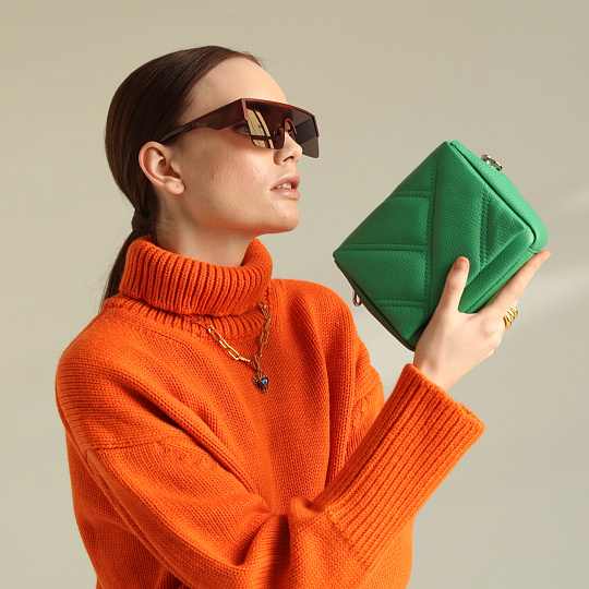 Женская сумка Dr. Koffer из натуральной кожи зеленая