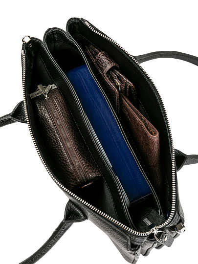 Женская сумка Dr.Koffer из натуральной кожи черная