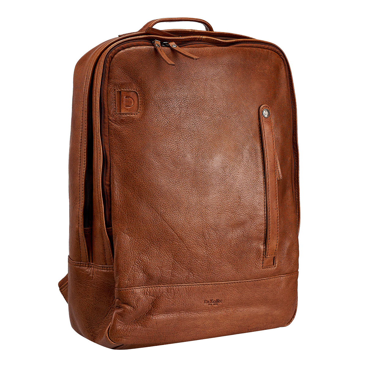 Рюкзак Dr.Koffer из натуральной кожи светло-коричневый