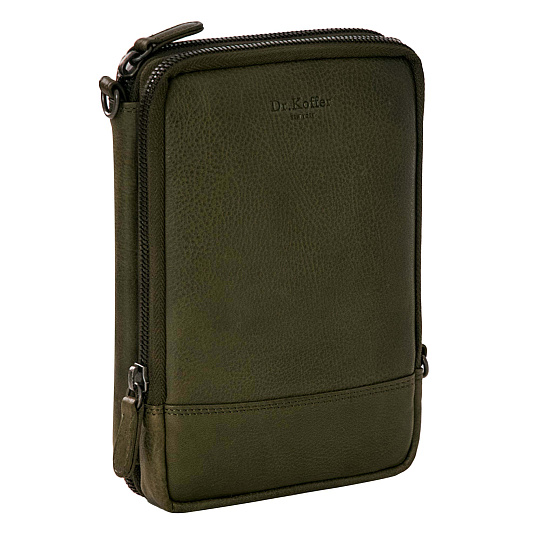 Сумка через плечо Dr.Koffer из натуральной кожи зеленая