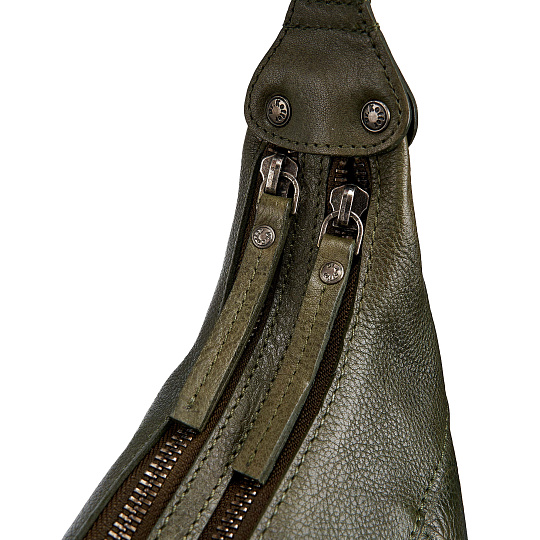 Женская сумка Dr.Koffer из натуральной кожи зеленая