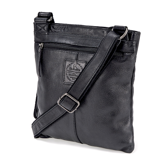 Сумка через плечо Dr.Koffer из натуральной кожи черная