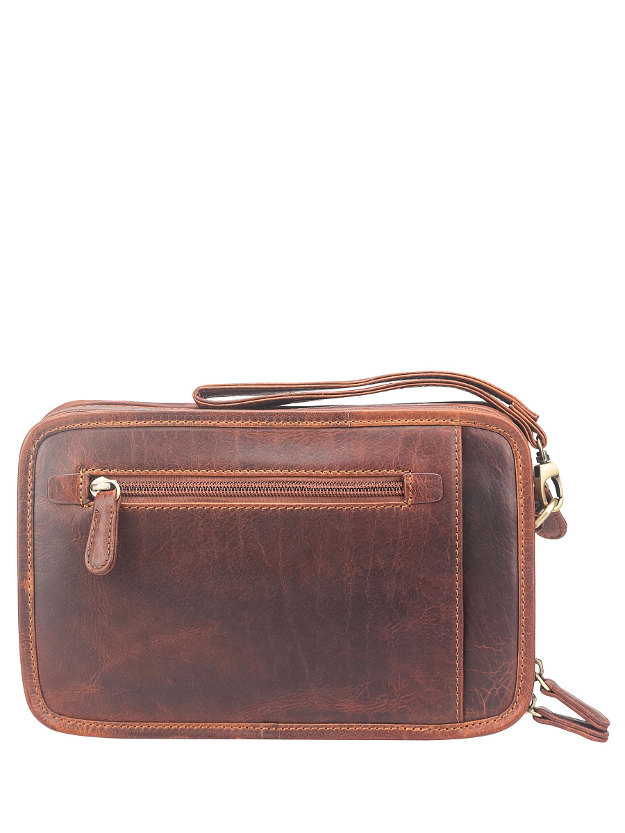 Сумка-визитка Dr. Koffer из натуральной кожи коричневая