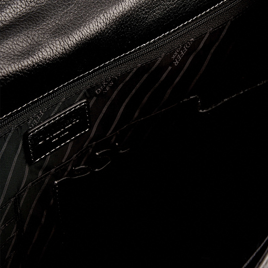 Деловая сумка Dr.Koffer из натуральной кожи черная