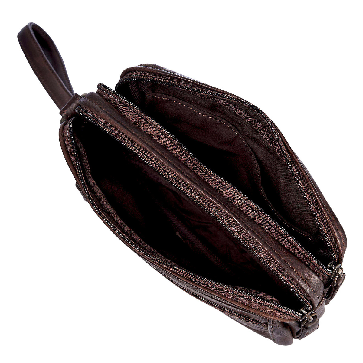 Сумка барсетка из натуральной кожи Dr. Koffer коричневая