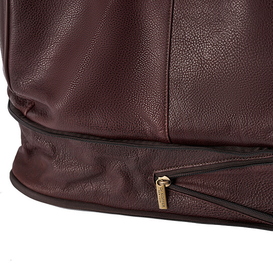 Сумка дорожная Dr.Koffer из натуральной кожи коричневая