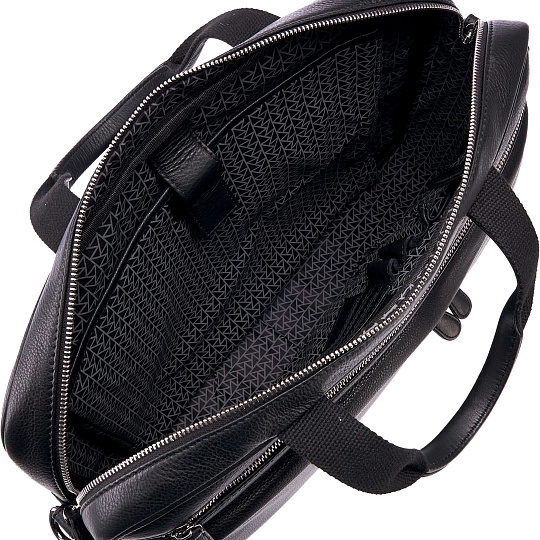 Деловая сумка Dr.Koffer из натуральной кожи черная