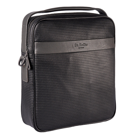 Сумка через плечо Dr.Koffer из натуральной кожи черная