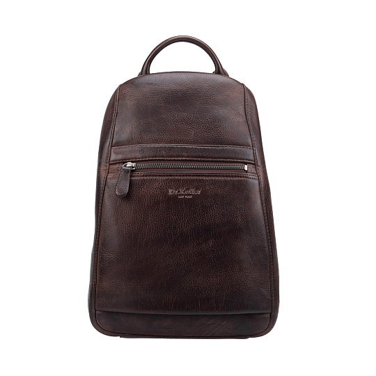 Рюкзак Dr.Koffer из натуральной кожи темно-коричневый