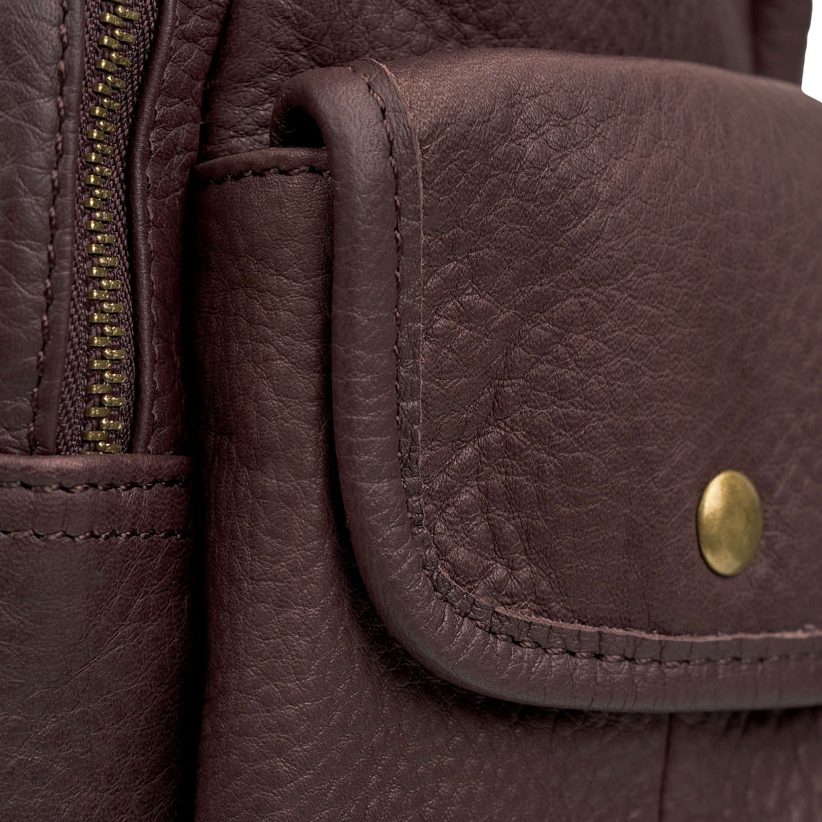 Рюкзак Dr.Koffer из натуральной кожи темно-коричневый