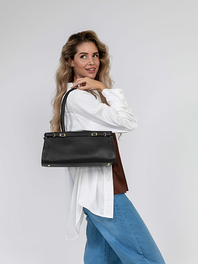 Женская сумка Dr.Koffer из натуральной кожи темно-коричневая